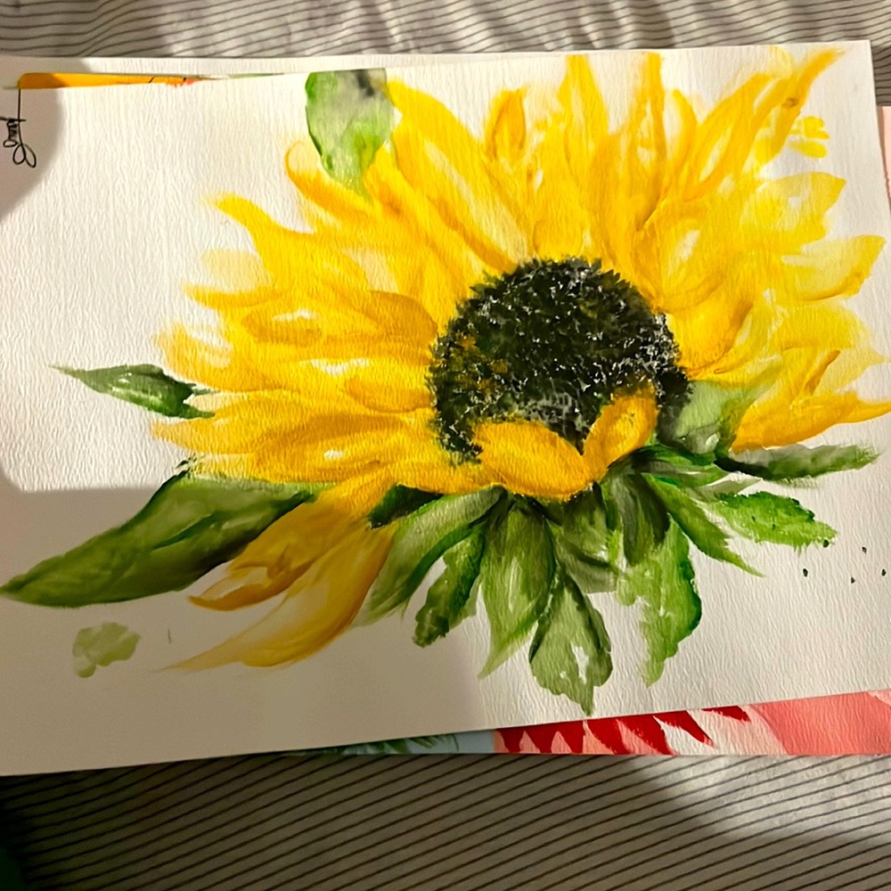 Sun flower handmade painting